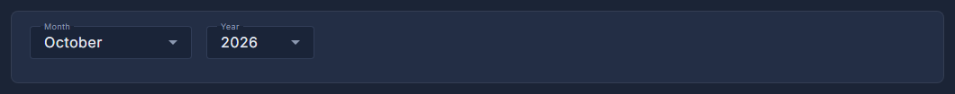 Commissions runs for one month at a time.