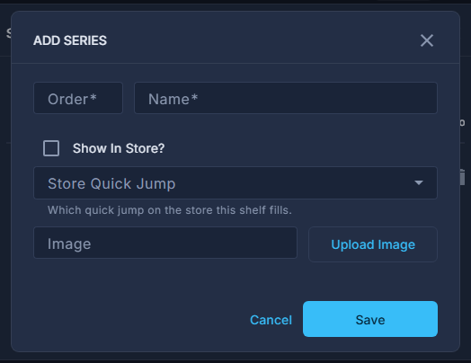 A new series: its order, its name, its picture.