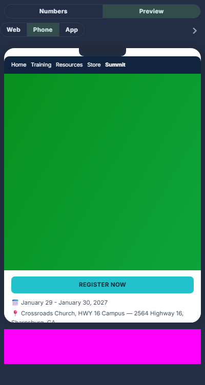 Phone: the same page at a phone's width.