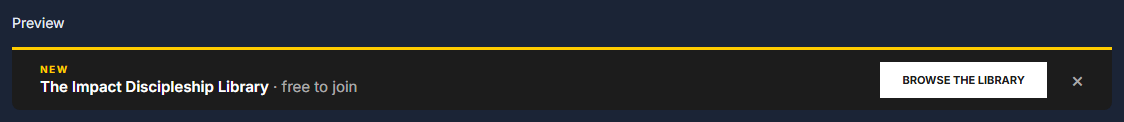The preview at the top of the screen: the bar exactly as the site draws it, from what the fields below say.