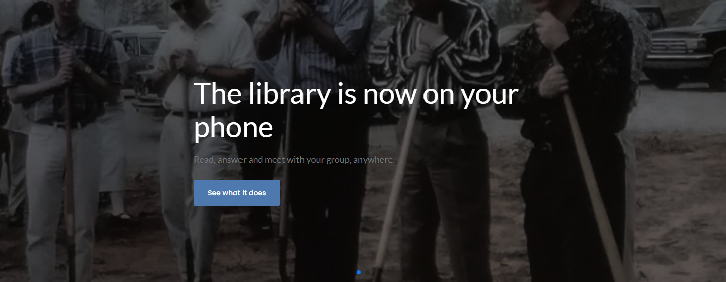 Picture slides: full-width slides that rotate, each with a picture and a button.