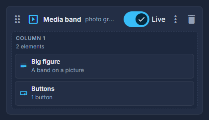 A Media band in the structure.