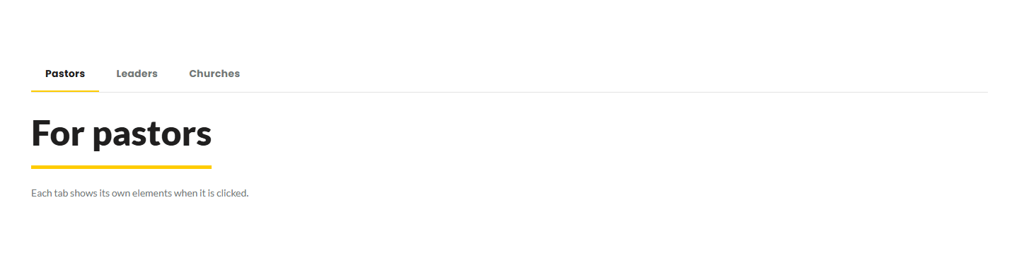 The same Tabs on the site.